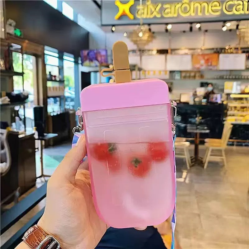 10oz Ice Cream Shaped Plastic Popsicle Water Bottle – 60PCS Bulk