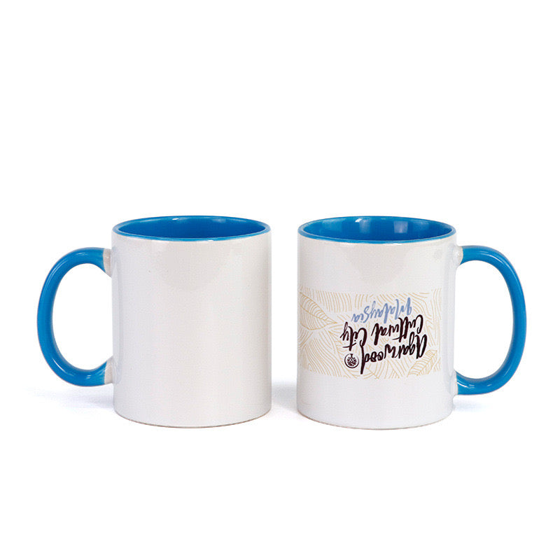 11 15oz Sublimation Blank Ceramic Coffee Mug with Solid Color Inside & Handle (36PCS)