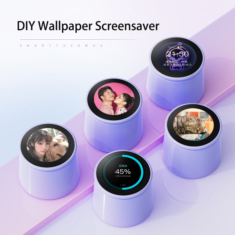 15oz SGUAI M2 Smart Water Bottle Touchscreen Color Display Pomodoro Technique Chinese and English Version
