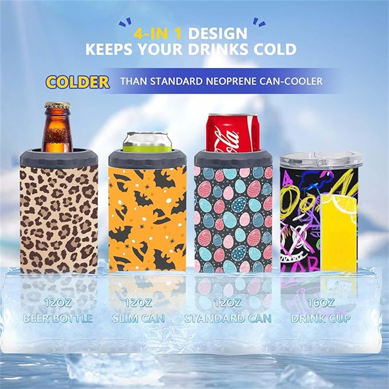 16oz Stainless Steel Can Cooler Tumbler for Sublimation with Two Lids (25PCS/Case)