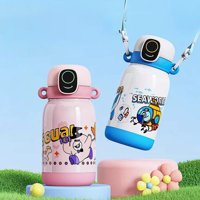 19oz SGUAI K6 Fingerprint Unlock Insulated Tumbler for Kids Smart Water Bottle