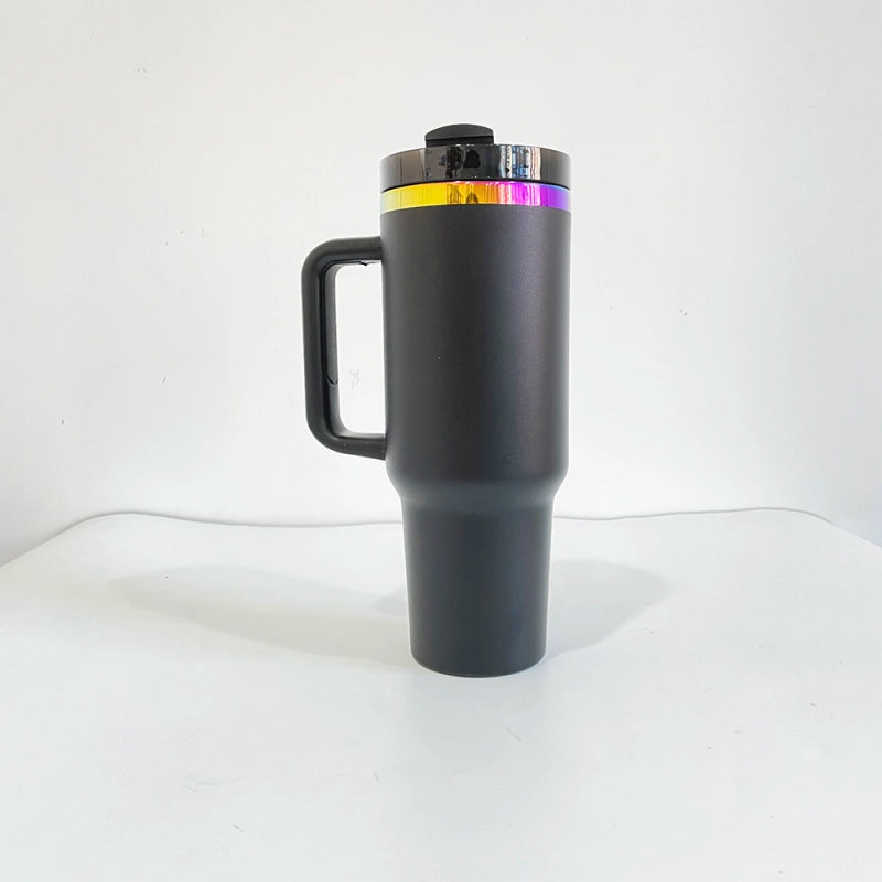 40oz Powder Coat Mixed Color Rainbow Plated Tumblers for Laser Engraving