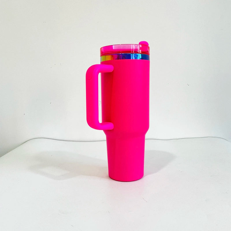 40oz Powder Coat Mixed Color Rainbow Plated Tumblers for Laser Engraving