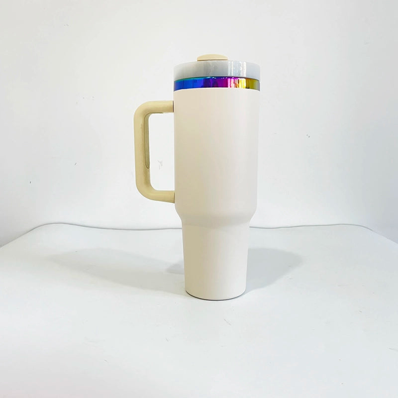 40oz Powder Coat Mixed Color Rainbow Plated Tumblers for Laser Engraving