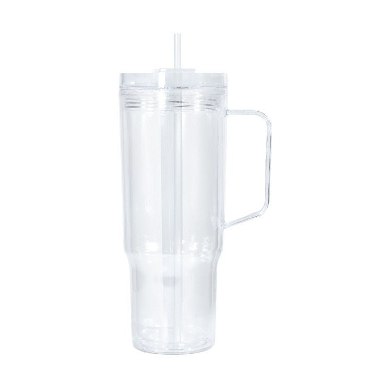 40oz Pre-Drilled Snow Globe Tumbler with Handle | Subler DIY Cups