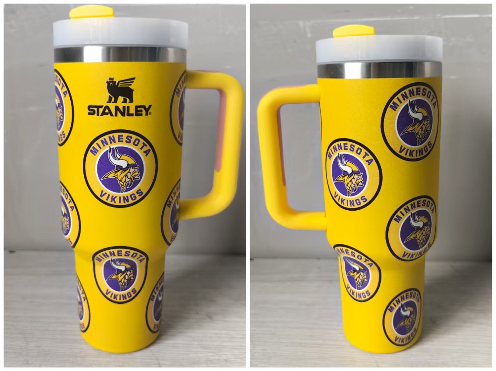 40oz Stanley Stainless Steel Tumbler NFL Football Personalized for Super Bowl 2026