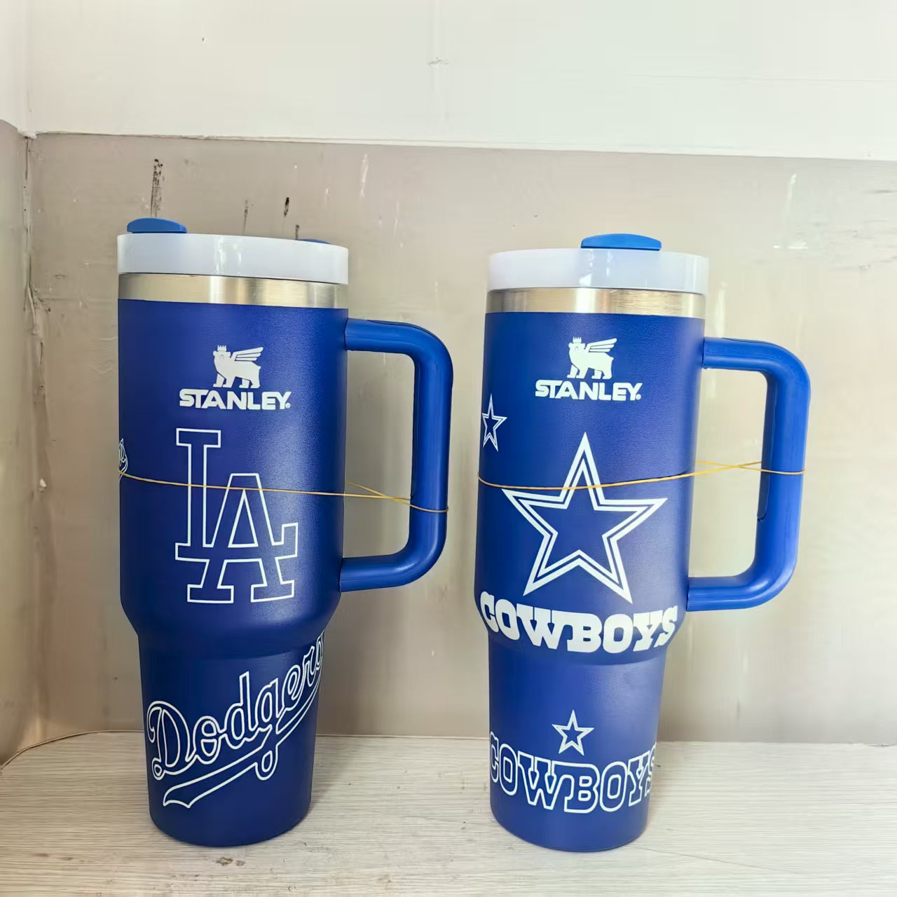 40oz Stanley Stainless Steel Tumbler NFL Football Personalized for Super Bowl 2026