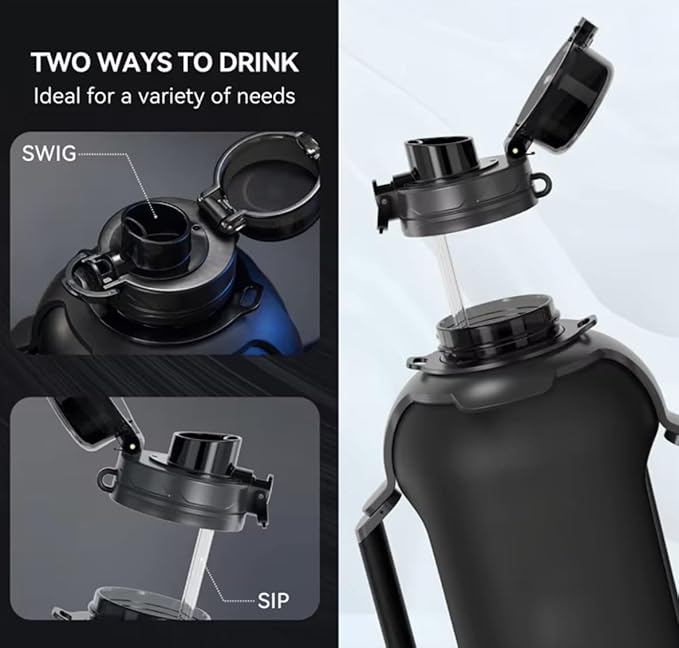 44oz SGUAI T30 Smart Athletic Water Bottle with Hydration Reminder Light-Up Alerts & Smart App