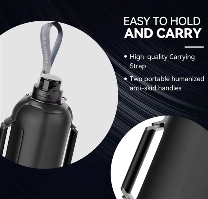 44oz SGUAI T30 Smart Athletic Water Bottle with Hydration Reminder Light-Up Alerts & Smart App