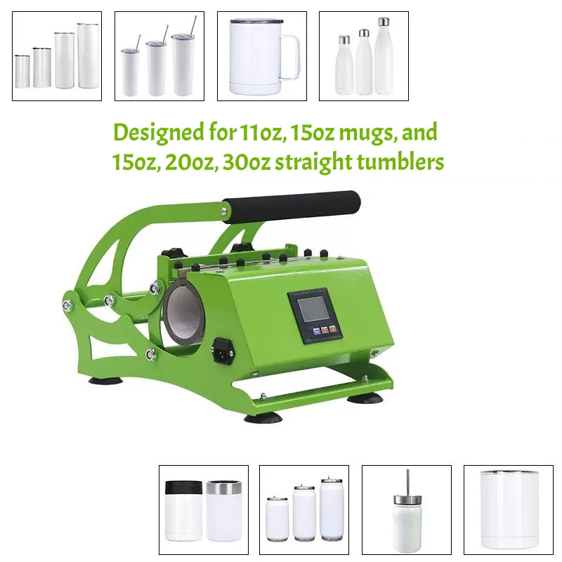 Adjustable Heat Press Machine for 11oz-30oz Custom Sublimation Tumblers