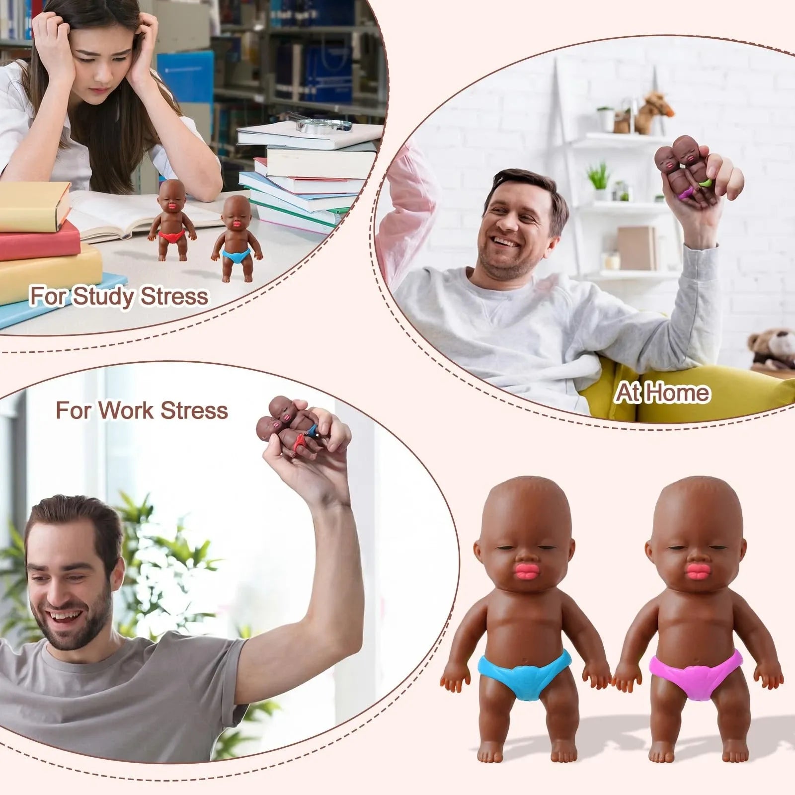 Bulk Squishy Natasha Baby Doll Stress Relief Toys 50pcs