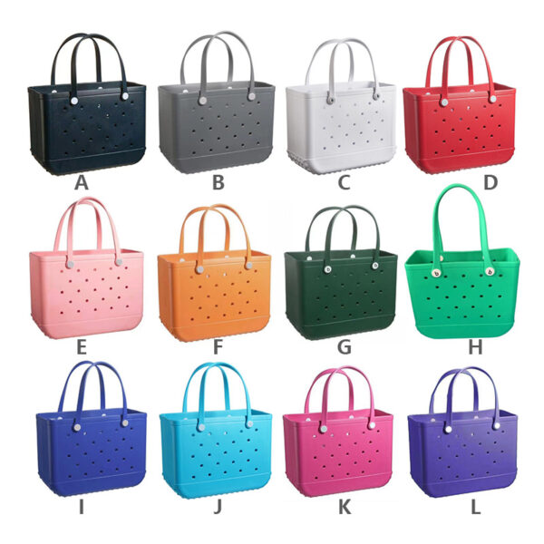 Durable EVA Waterproof Beach Tote Bag With Multiple Colors and Sizes Available (10PCS)