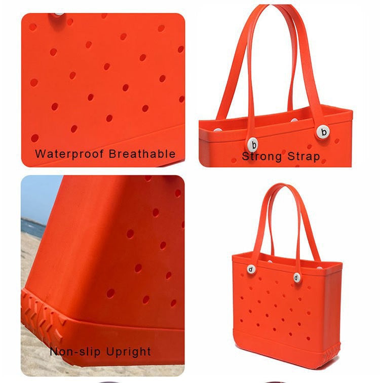 Durable EVA Waterproof Beach Tote Bag With Multiple Colors and Sizes Available (10PCS)