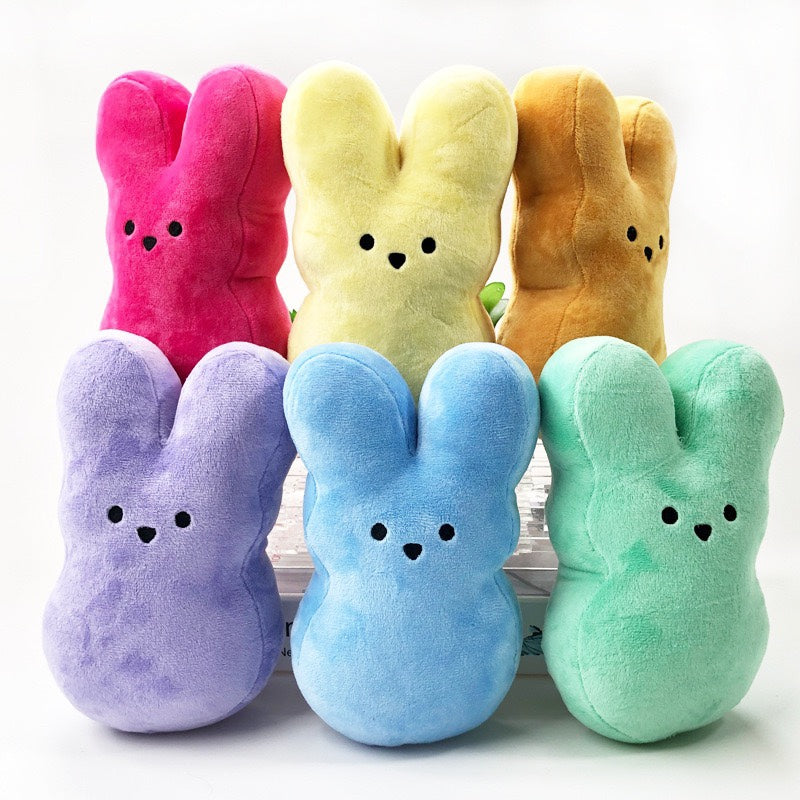 Easter Peeps Plush Bunny Colored Doll Soft Plush Stuffed Toy (20PCS/Pack)