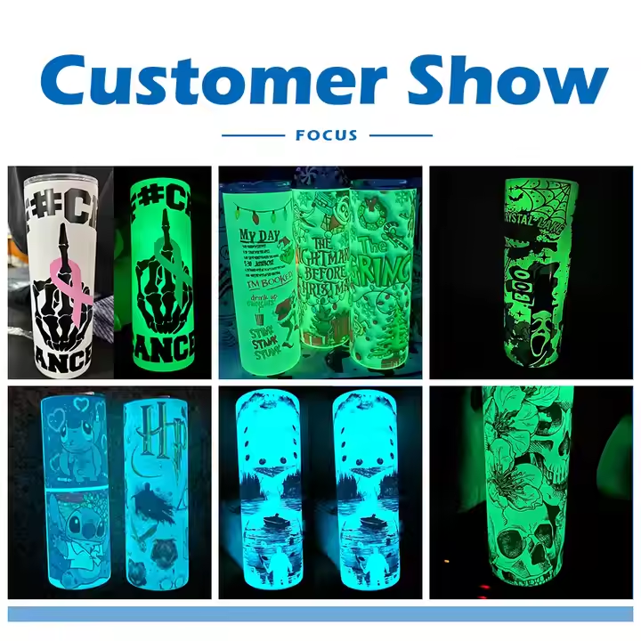 20oz Glow-in-the-Dark Blank Sublimation Tumbler for Wholesale (25PCS/Case)
