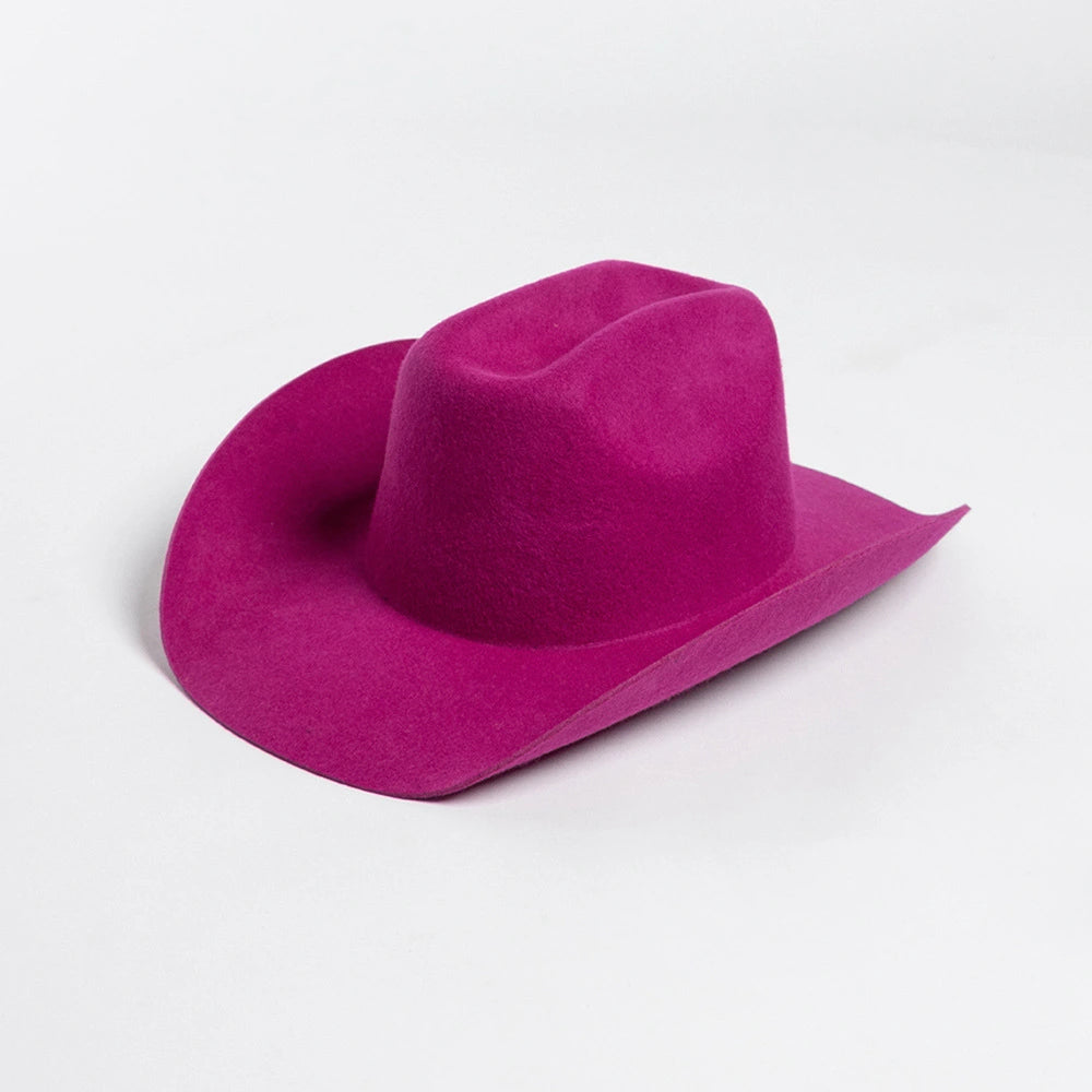 Premium Pure Wool Western Cowboy Hat - Classic Wide Brim Fedora | Wholesale MOQ 20PCS