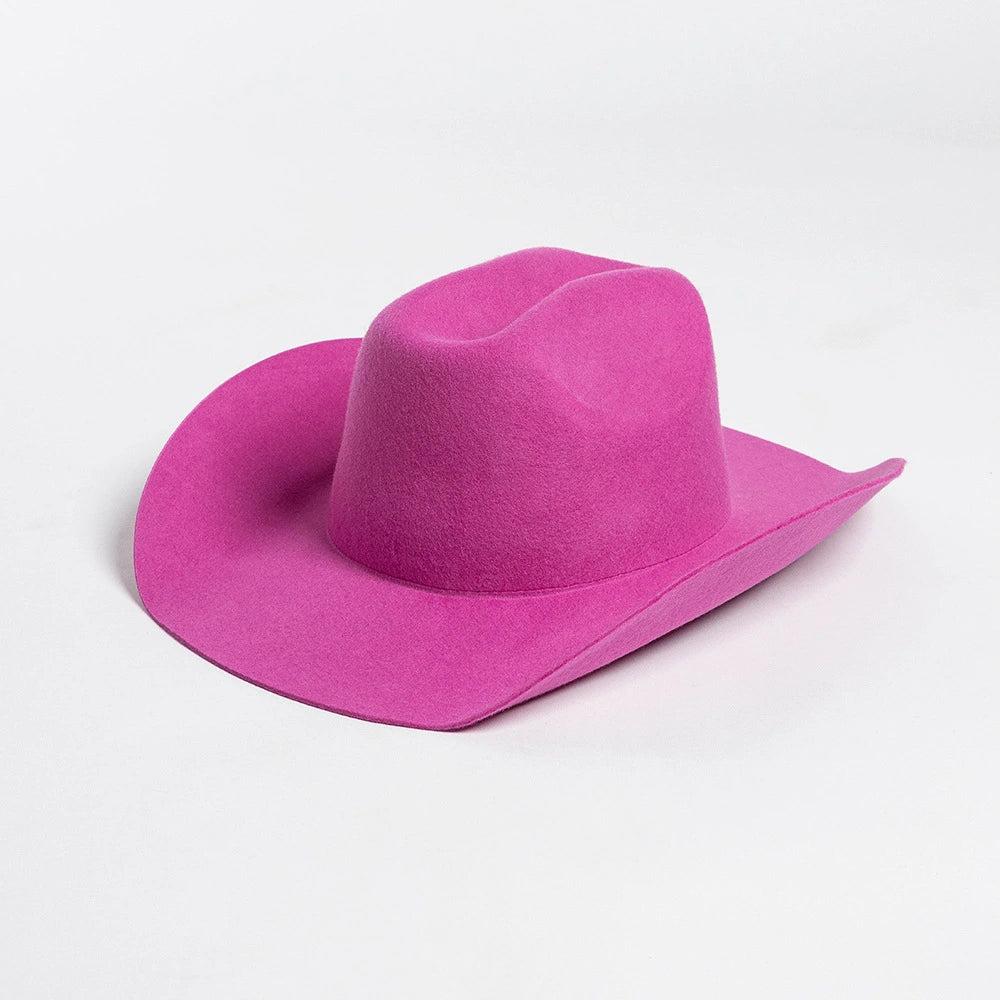 Premium Pure Wool Western Cowboy Hat - Classic Wide Brim Fedora | Wholesale MOQ 20PCS