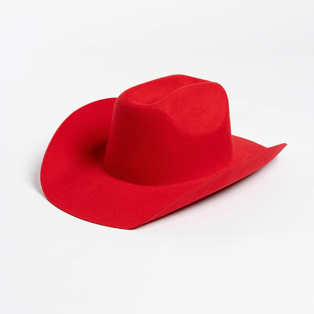 Premium Pure Wool Western Cowboy Hat - Classic Wide Brim Fedora | Wholesale MOQ 20PCS