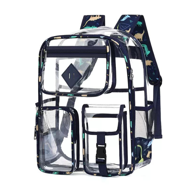 Hot Selling Colored transparent schoolbag Large Capacity Students Backpacks 20pcs customize clolor