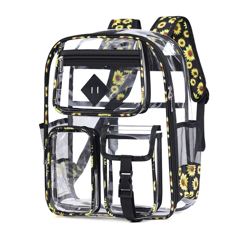 Hot Selling Colored transparent schoolbag Large Capacity Students Backpacks 20pcs customize clolor
