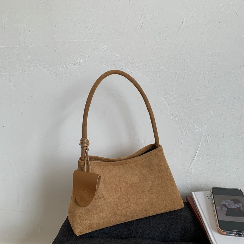 Instagram-Style Niche Design vegan suede Shoulder Bag