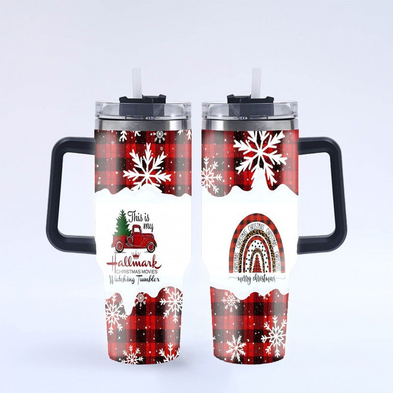 Christmas Gifts 40 oz Tumbler with Handle and Straw Lid 20pcs