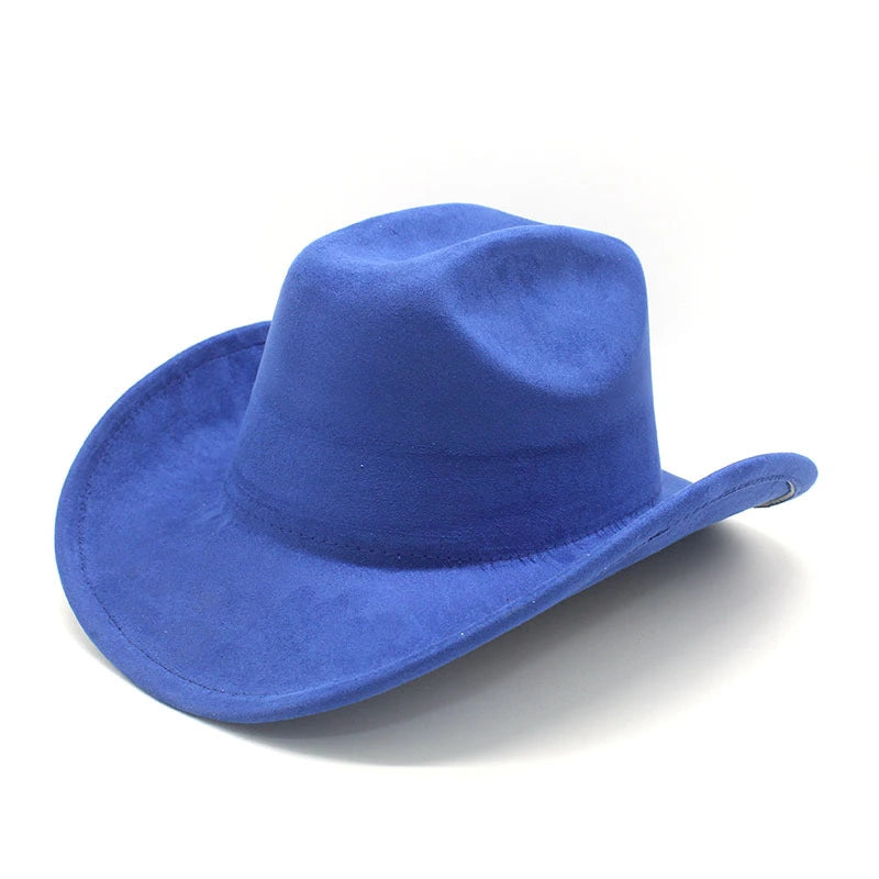 Solid Suede Panama Style Cowboy Hat - Blank & Customizable - Mixed Orders Support