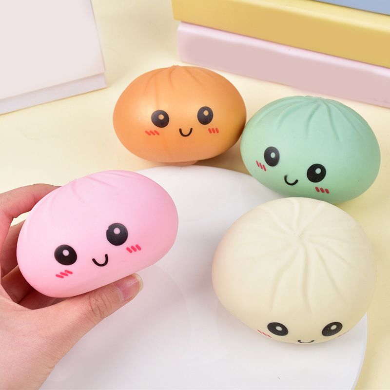 Squishy Dumpling Stress Ball Relief Squeezing Bun Toys 60pcs