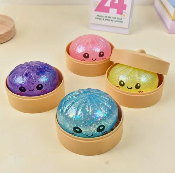 Squishy Glitter Dumpling Sensory Stress Relief Toys 60pcs