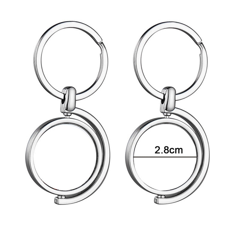 Sublimation Blank Double-Sided Rotating Keychains Bag Hangings (50PCS Bulk)