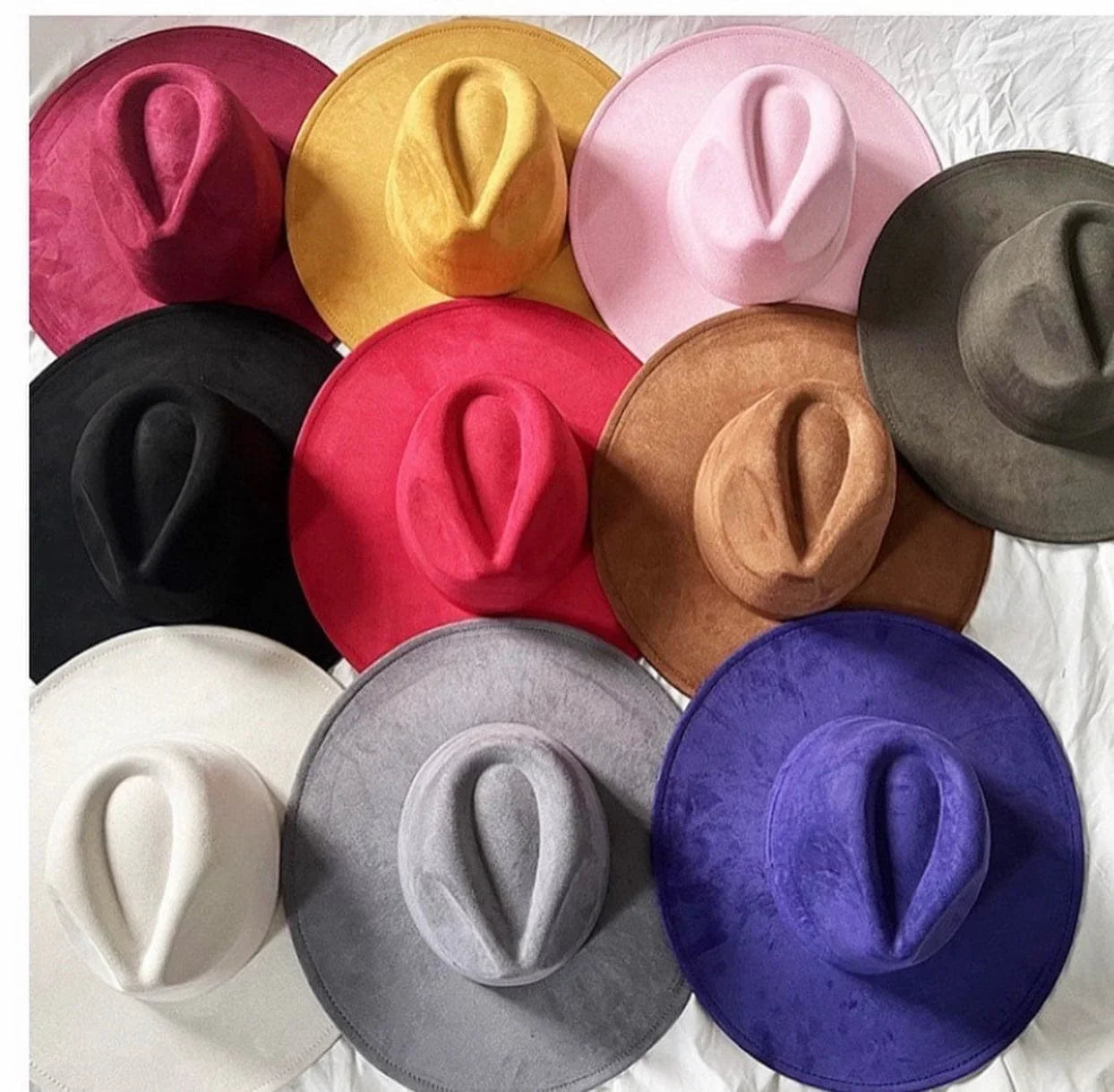 30 pcs Vegan Suede Hat Blank, Hat for Burning, Hat Pyrography, Fedora Hat, Wide Brim Hat, Hat for Engraving