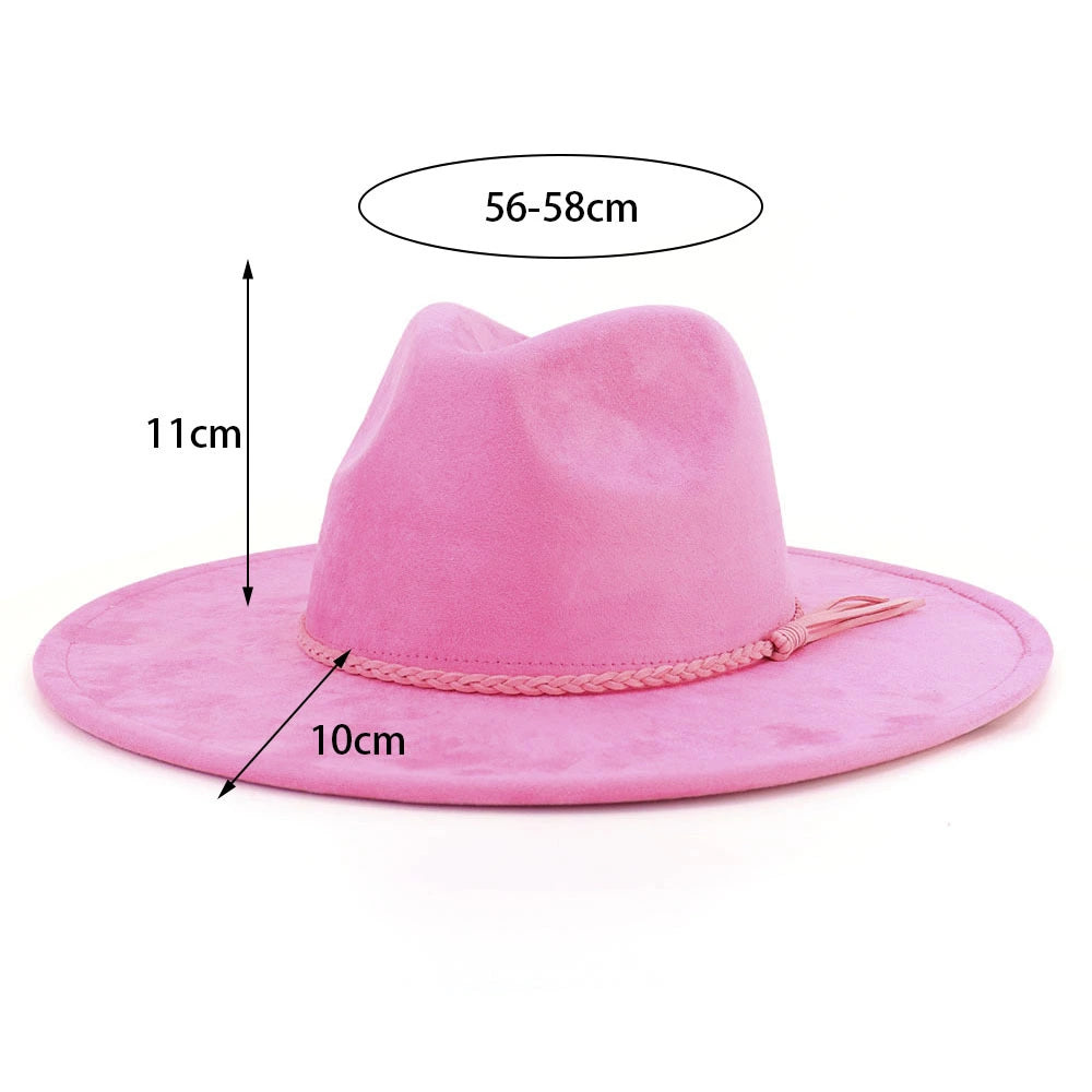 Wide Brim Vegan Suede Blank Hat - Customizable Boho Rancher Fedora - USA MOQ 25PCS