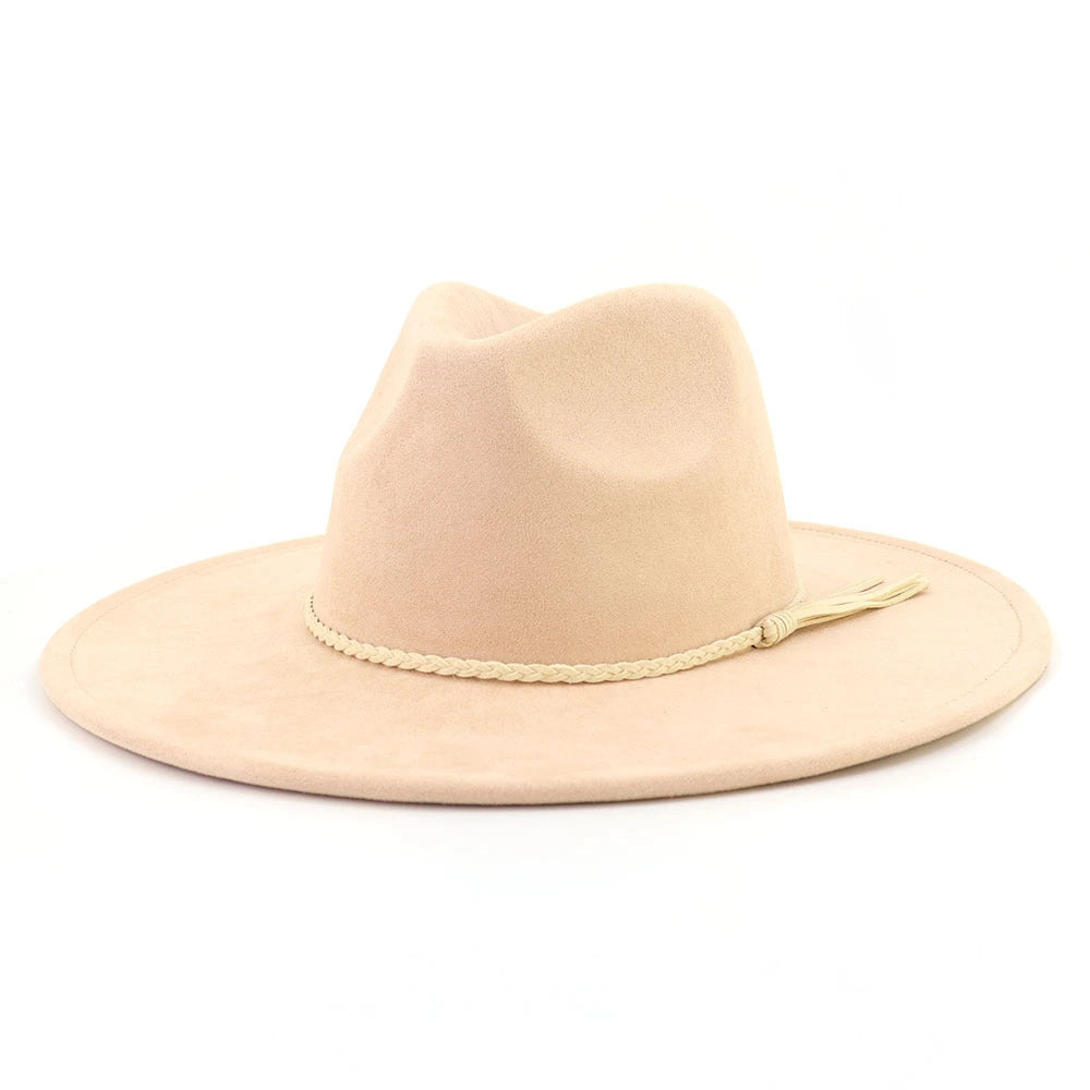 Wide Brim Vegan Suede Blank Hat - Customizable Boho Rancher Fedora - USA MOQ 25PCS