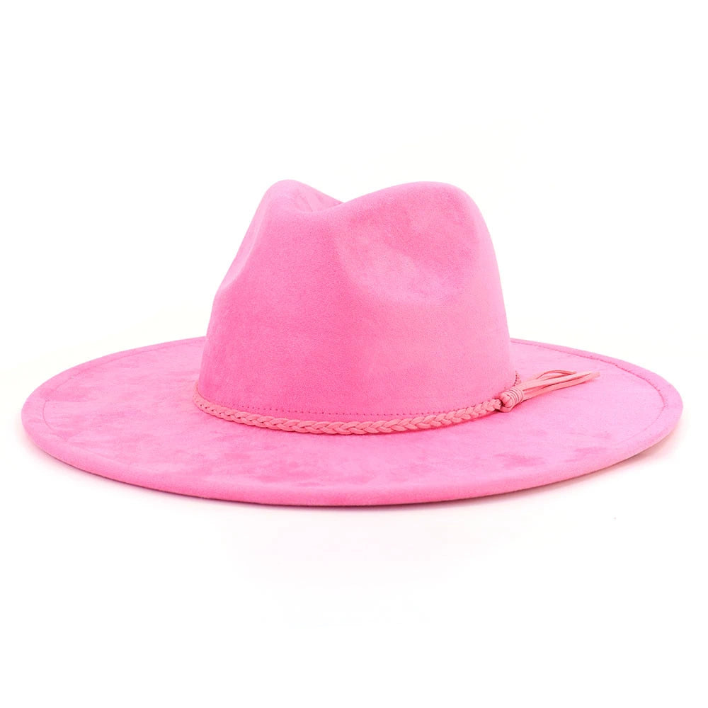 Wide Brim Vegan Suede Blank Hat - Customizable Boho Rancher Fedora - USA MOQ 25PCS