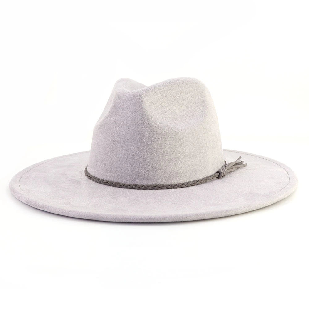 Wide Brim Vegan Suede Blank Hat - Customizable Boho Rancher Fedora - USA MOQ 25PCS