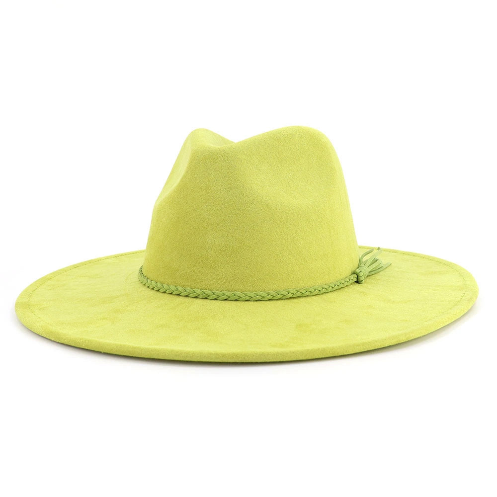 Wide Brim Vegan Suede Blank Hat - Customizable Boho Rancher Fedora - USA MOQ 25PCS