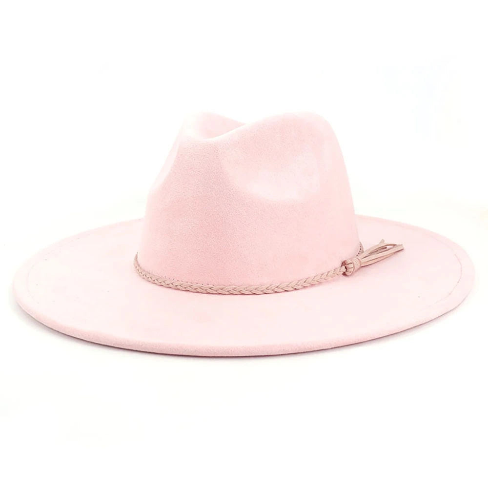 Wide Brim Vegan Suede Blank Hat - Customizable Boho Rancher Fedora - USA MOQ 25PCS