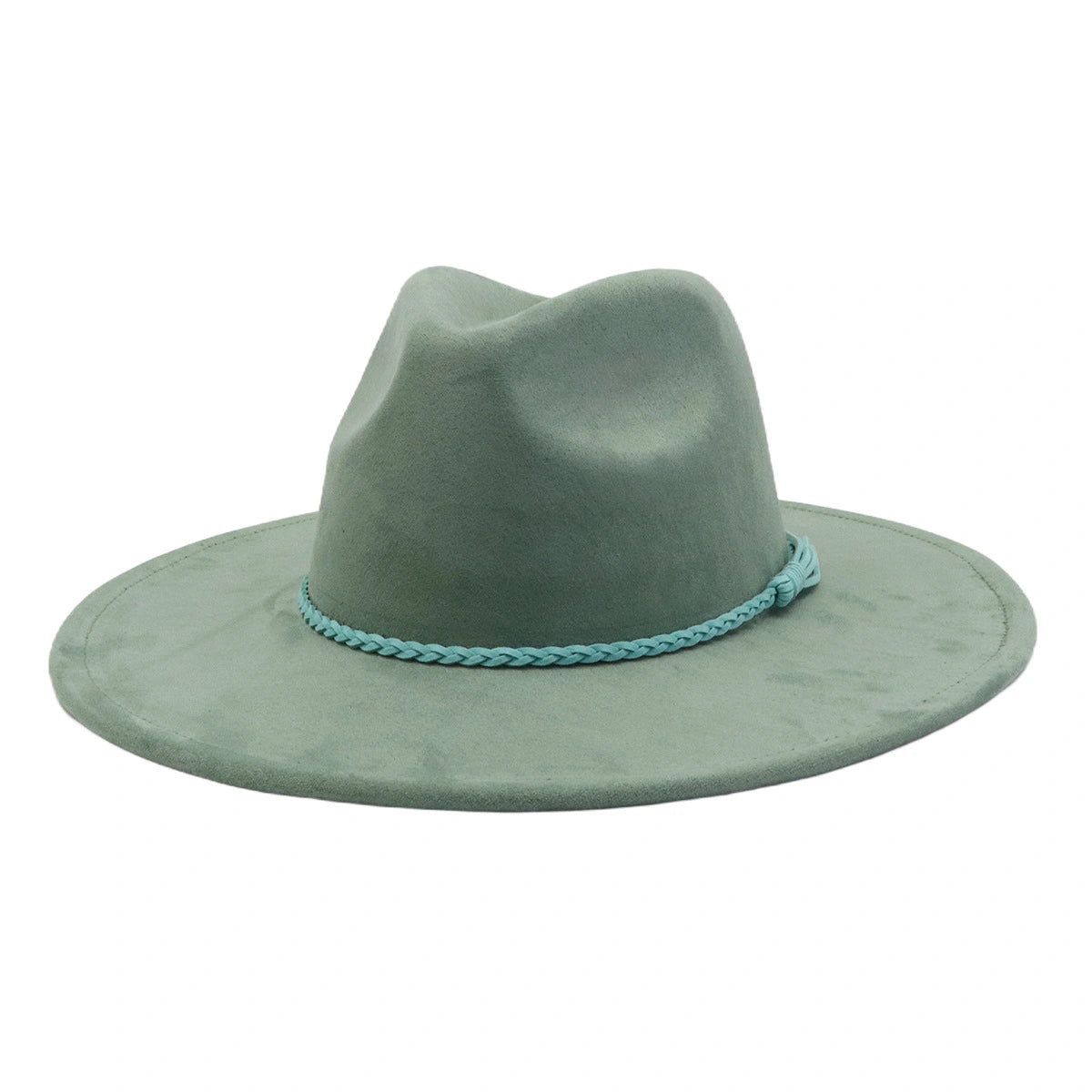 Wide Brim Vegan Suede Blank Hat - Customizable Boho Rancher Fedora - USA MOQ 25PCS