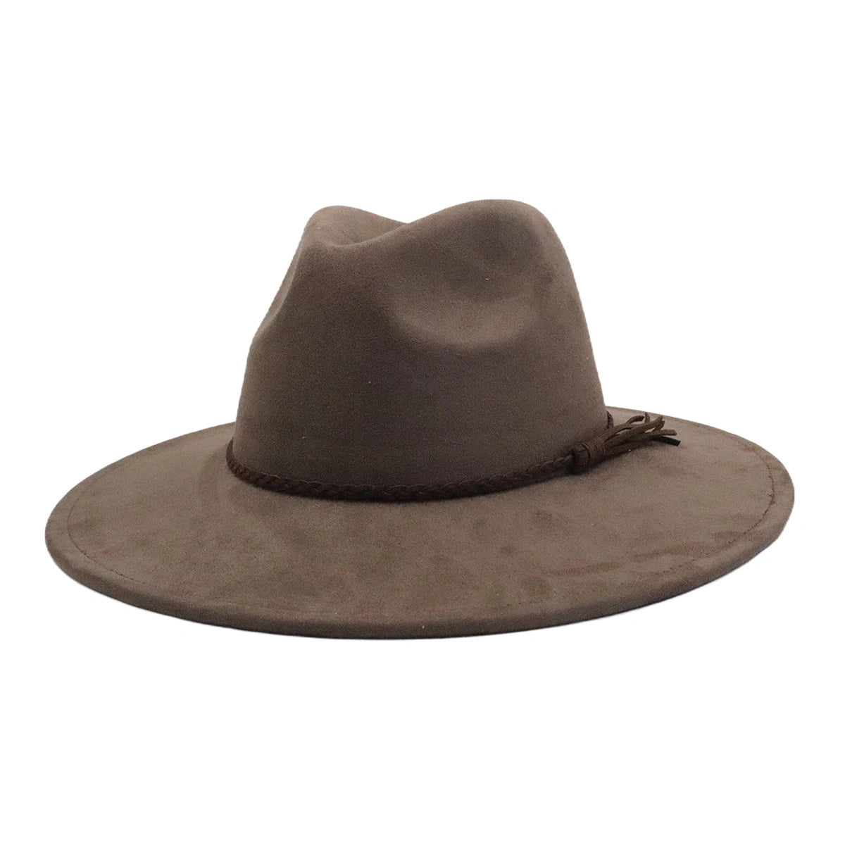 Wide Brim Vegan Suede Blank Hat - Customizable Boho Rancher Fedora - USA MOQ 25PCS