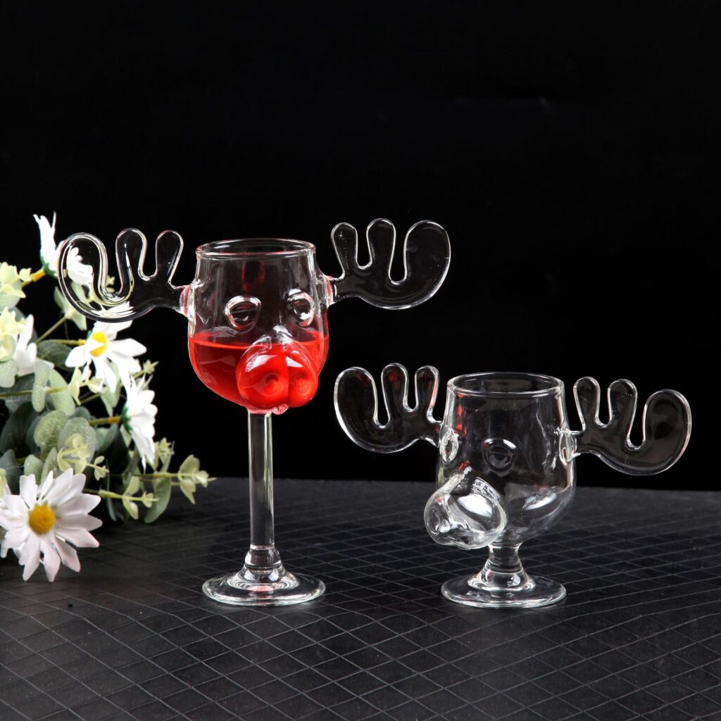 24pcs Christmas Vacation Moose Mug 8oz Glass Cup Wholesale | Subler