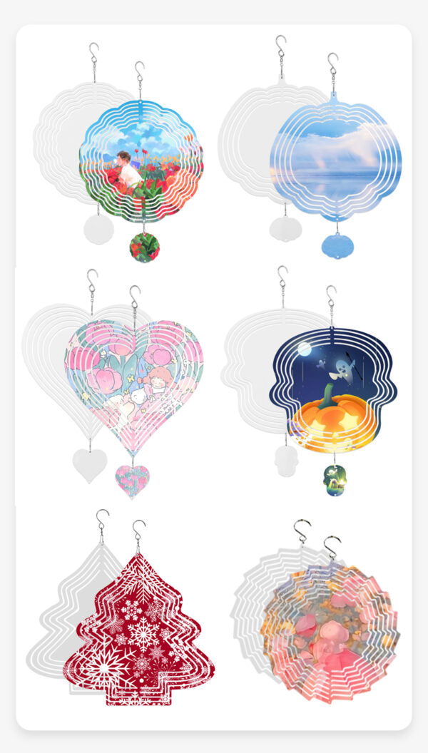 Double-Sided Sublimation Blank Aluminum Wind Spinner 8/10 Inch Wholesale | Subler