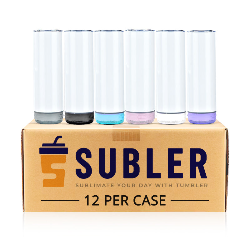 20oz Sublimation Smart Stainless Steel Tumbler with Bluetooth Speaker (12PCS Bulk)