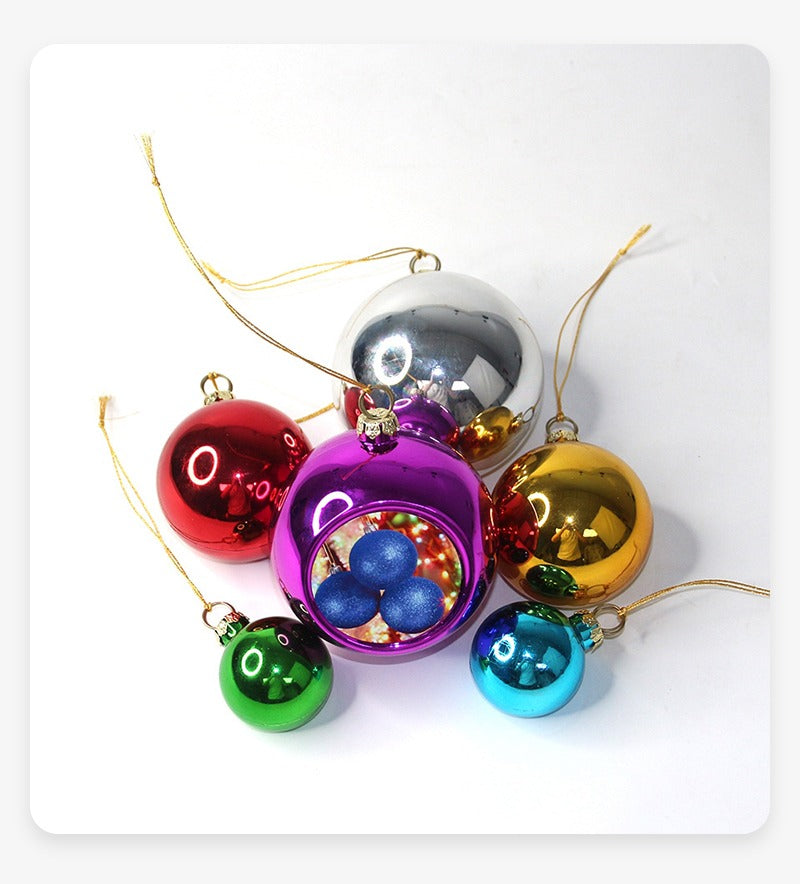 50pcs Sublimation Blank Plastic Christmas Balls Ornaments 2.36"/3.15" Wholesale | Subler