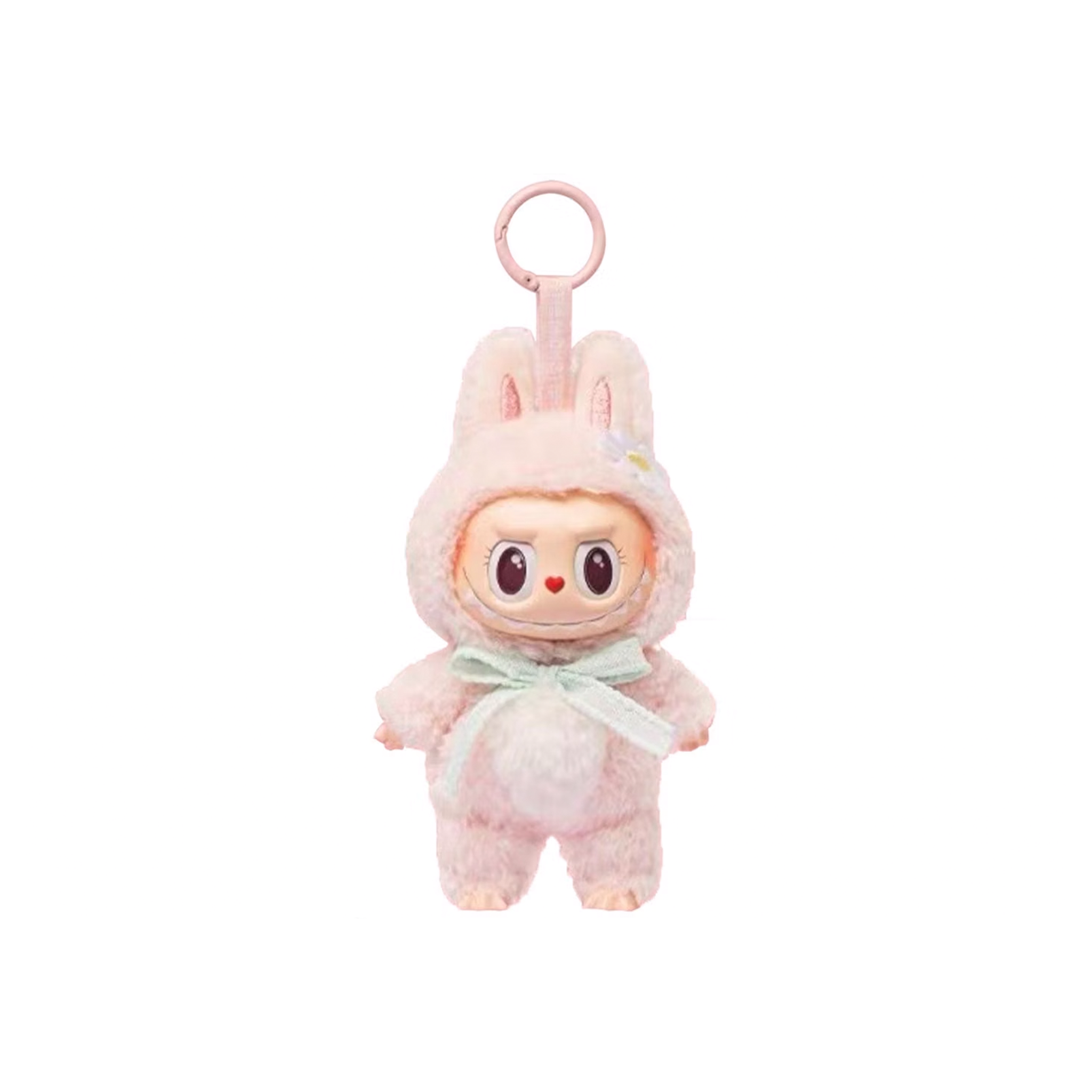 Labubu Mokoko Close to Sweet Vinyl Plush Doll Pendant Keychain Anime Collection Pink Toy Home Decorations