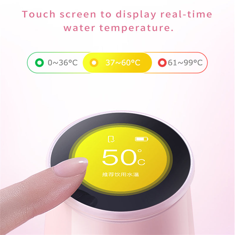 12oz SGUAI M2 Smart Water Bottle Touchscreen Color Display Pomodoro Technique