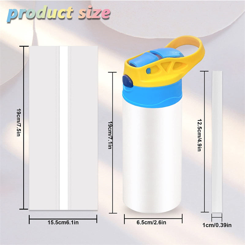 12oz Sublimation Blank Kids Sippy Cup Stainless Steel 6 Colors Bulk Pack (25/30PCS)