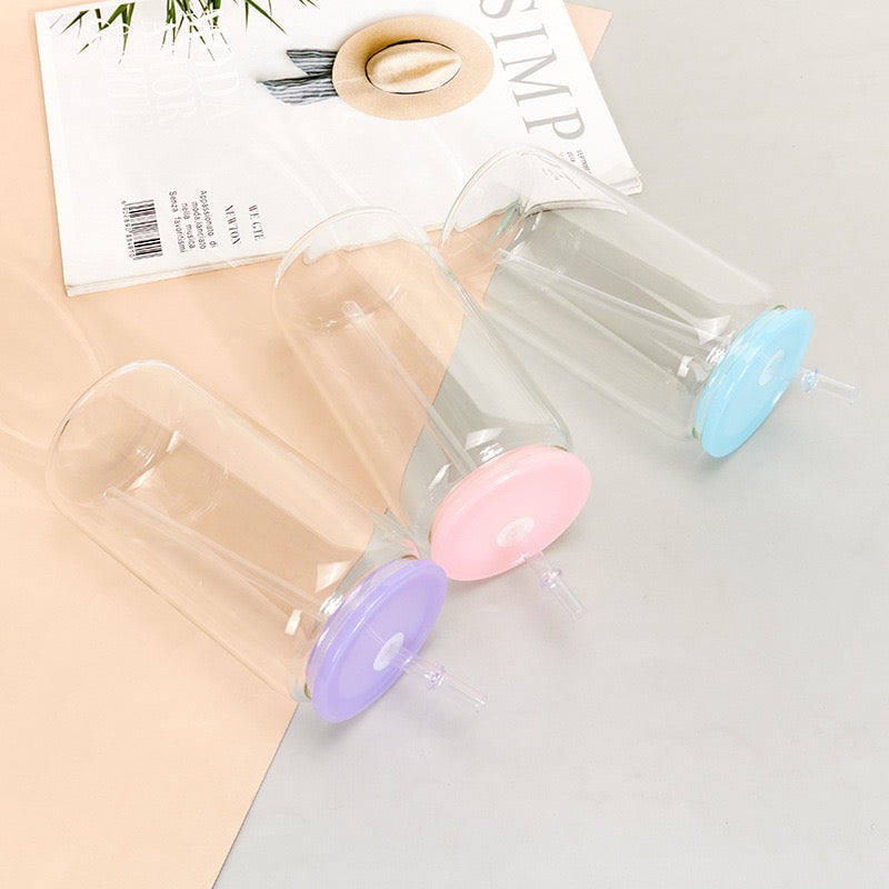 16oz Clear Acrylic Libbey-Style Can with Colorful PP Lids (50/60PCS Bulk Pack)
