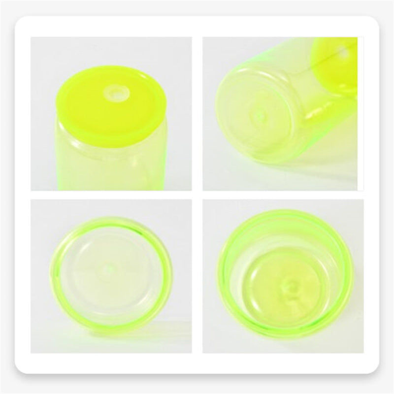 16oz Transparent Bright Neon Fluorescent Plastic Beer Can Cup 50PCS