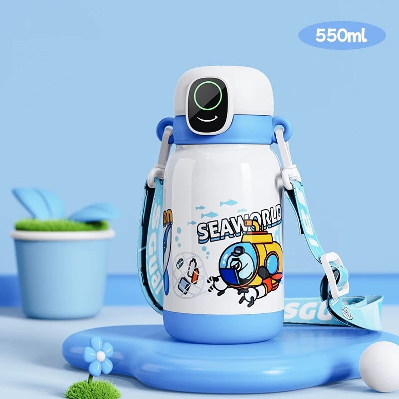 19oz SGUAI K6 Fingerprint Unlock Insulated Tumbler for Kids Smart Water Bottle