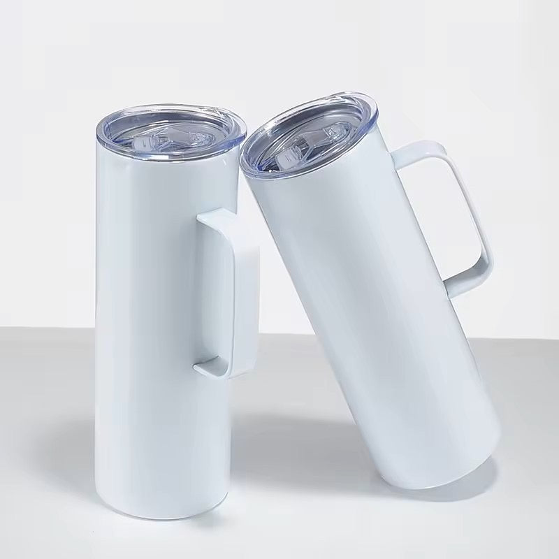 20oz Stainless Steel Sublimation Skinny Tumbler with Handle & Lid (25PCS Bulk)